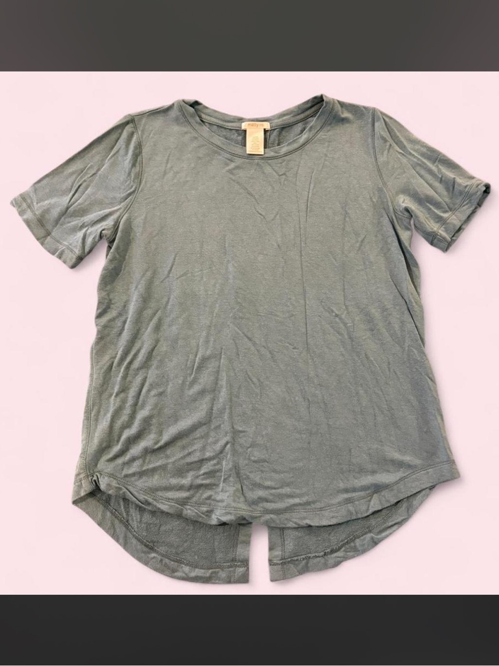 Matty M Blue Split Back Tee Size S